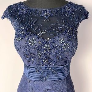 Mermaid Sleeveless Evening Lace Long Dress With Sequins Amelia Couture Size 12